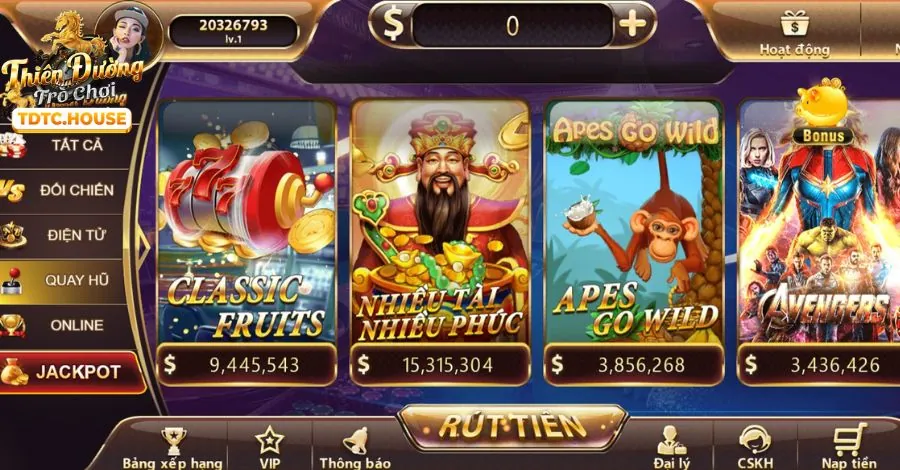 Các trò chơi Slot game đa dạng tại TOT88